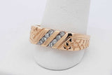 14k Yellow Gold Nugget Ring With Diamonds 6.1 Grams Size 10.75 Eb0526prxsa