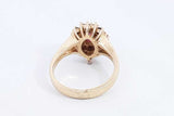 Red Gemstone & Diamond Ring In 14k Yellow Gold 4.9 Grams Size 6.5 Eb0924lprsa