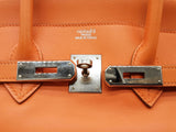 Hermes Birkin 35 Orange Swift Palladium Hardware Handbag Do0725irxzde