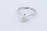 0.9ctw Diamond Ring In 14k White Gold 2.2 Grams Size 4.25 Eb1026llxzde