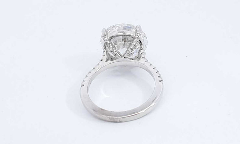 18k White Gold 8.11ctw Lab Grown Diamond Ring Size 6.75 Eb0524wcrxdu