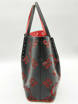 Christian Louboutin Cabarock Black Red Leather Tote Bag Do0724exzde