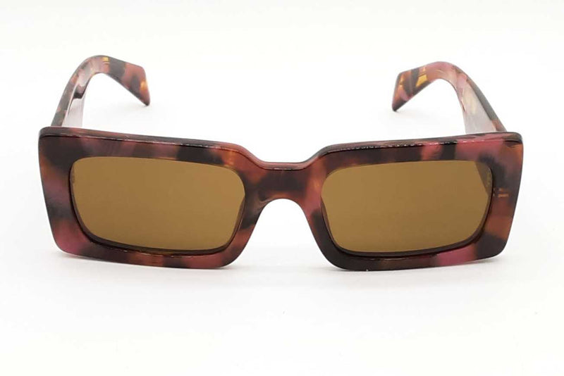 Prada Spr A07  Sunglasses In Mahogany & Violet Eb1225rxde