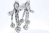 Andreoli 18k White Gold 5.36cttw Diamond Omega Back Earrings 37g Eb0326rrxzde