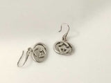 Gucci Sterling Sliver Interlocking Gg Drop Earrings Mk0726izmia