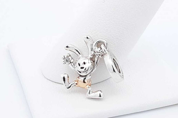 Pandora Disney 100th Anniversary Oswald 925 Dangle Charm 2.8 Grams Eb1024rdu