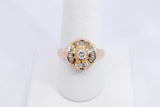 0.81ctw Diamond Ring In 14k Yellow Gold 3.9 Grams Size 8.25 Eb0225wrxsa