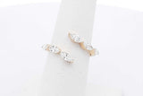 0.9cttw Lab Grown Marquis Diamond Ring 14k Yellow Gold 2.4g Size 6.25 Eb826rxzsa