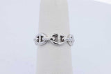 Hermes 18k White Gold Chaine D'ancre Enchainee Ring 4.3 Grams Size 50 Eb0626exzde