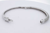 1.95cttw Diamond Hinged Bangle Bracelet 14k White Gold 18.5 Grams Eb0526lrxzsa