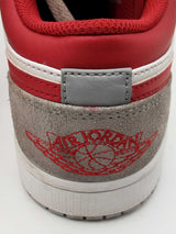 Nike Air Jordan 1 Low Se Sneakers - White, Light Smoke Grey, Gym Red Size 7.5 Fw0526wzdu