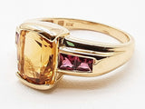 Citrine Rubies 10k Yellow Gold 4.5g Ring Size 7 Do0626oerde