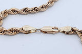 14k Yellow Gold Rope Chain Necklace 43 Grams 28.5 Inch Eb0626wxxzde