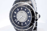 Chanel J12 38mm Automatic Ceramic & Stainless Watch Diamond Dial Eb0925wxxzde