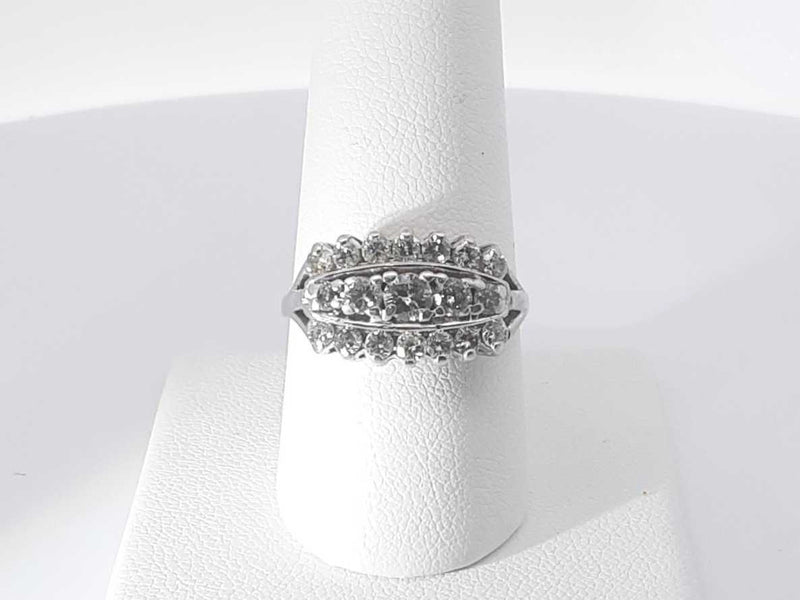 .91 Ctw Diamonds 14k White Gold 14k 4.4 Grams Ring Size 8 Sd0625owrsa