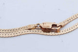 0.09cttw Diamond Chevron 14k Pendant With 12k Herringbone Chain 4.8 Grams 17.5 Inch Eb0826oxzde
