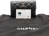 Chanel Leather Flap Wallet Black Aa0926przsa