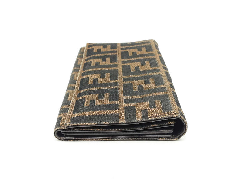 Fendi Zucca Pattern Canvas Bifold Long Wallet Fw0824lrxsa