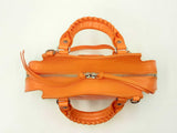 Balenciaga Neo Classic Mini City Bag In Orange Croc-embossed Leather Fw0225pxzdu