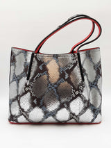 Christian Louboutin Metallic Python Embossed Leather Cabarock Tote Eb0326prxdu