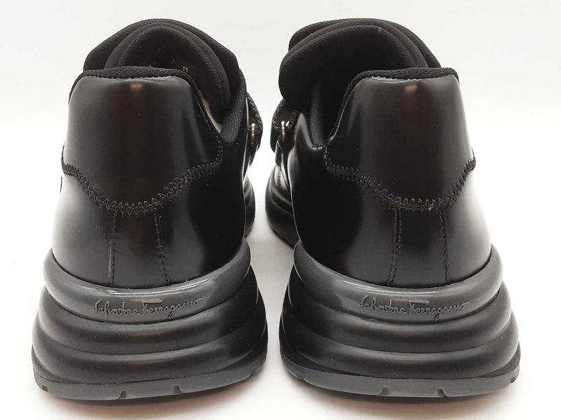 Salvatore Ferragamo Tommy Nero Black Leather Slip On Shoes Size 7m Do0925crde