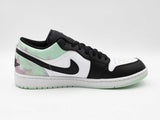 Nike Air Jordan 1 Se Low Top Sneakers - Black, White,  Pastel Tie Dye Size 12.5 Fw0426wrdu