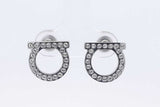 Salvatore Ferragamo Gancini Crystal Stud Earrings Eb0326crdu