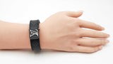 Louis Vuitton Slim Bracelet In Monogram Eclipse Coated Canvas 8 Inch Fw0326loxdu
