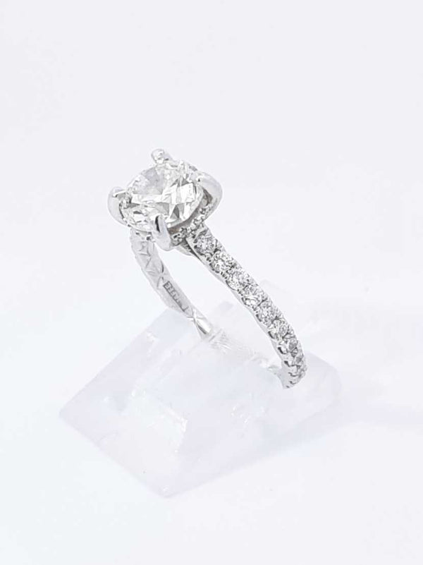 A. Jaffe 2.02 Cttw Diamond & 14k White Gold Ring 3.2 Grams Size 5.75 Fwworxdu