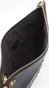 Fendi X Fila Fendimania Clutch In Leather & Ff Zucca Coated Canvas Fw0926orxdu