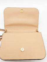 Versace Virtus Beige Leather Shoulder Bag Sd0525wlrsa