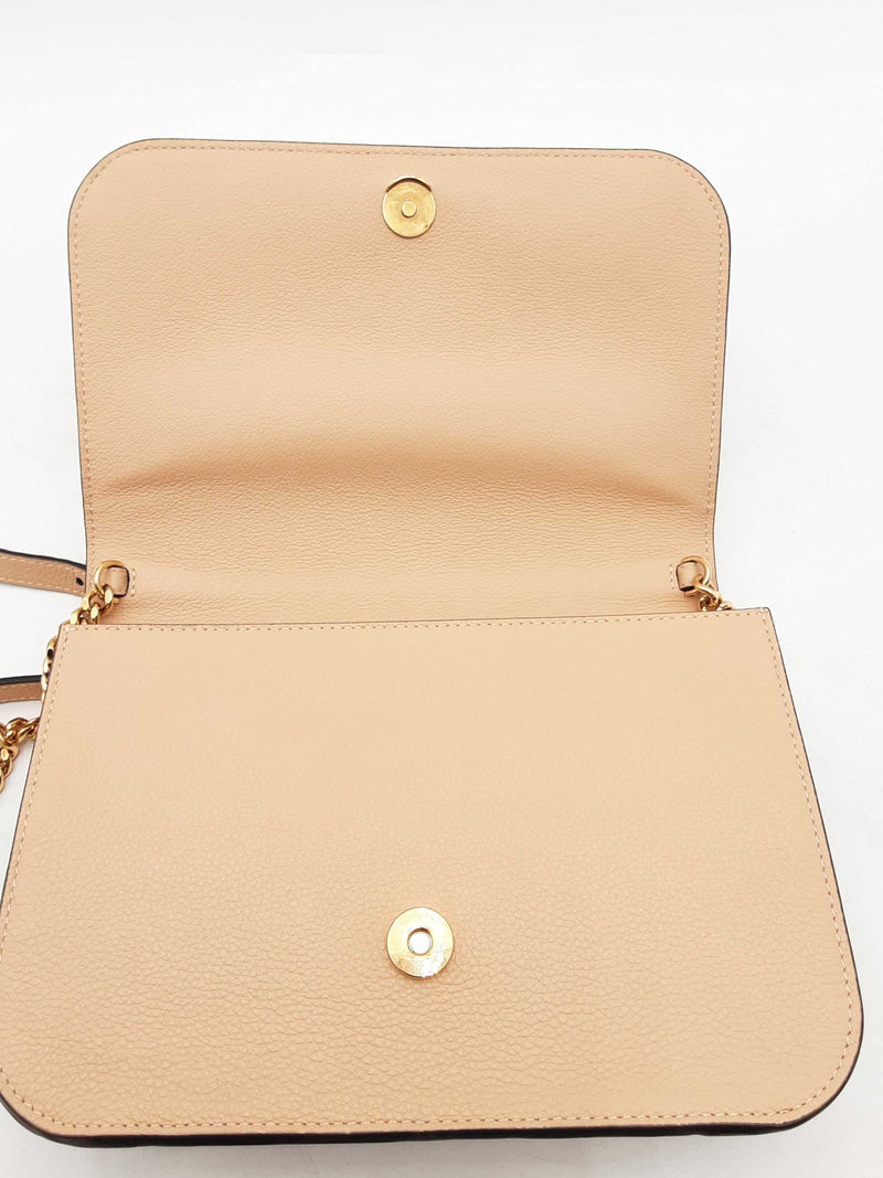 Versace Virtus Beige Leather Shoulder Bag Sd0525wlrsa