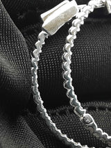 0.60 Cttw Diamond & 14k White Gold Front-facing Hoop Earrings 4.9 Grams Fw0726wrxdu
