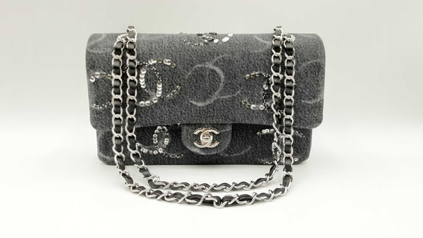 Chanel Logo Double Flap Denim Shoulder Bag Fw1124rwxzdu