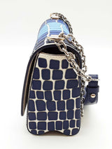 Louis Vuitton Twist Mm Savane Print Blue Epi Leather Crossbody Bag Sd0925lrzxde