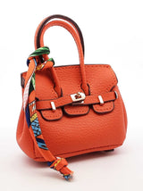 Mini Exquisite Bag Charm In Orange Fw0825idu