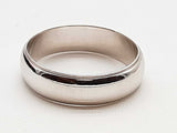 14k White Gold 4.8g Band Ring Size 9.25 Do0626woxde