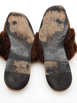 Gucci Lawrence Faux Fur Mules Size 10 Eb1225oxzde