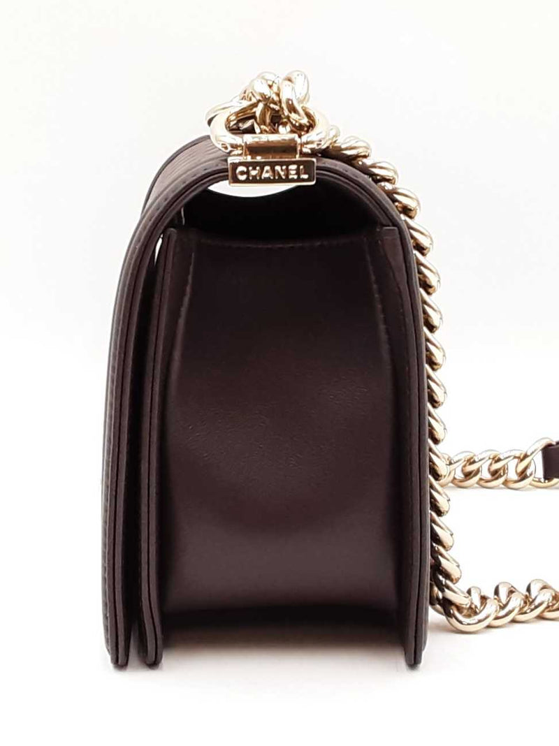 Chanel Boy Bag In Dark Brown Quilted Lambskin Fw0725lixzdu