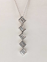 0.90 Cttw Lab Grown Diamonds 0.925 Silver 3.8g Drop Necklace 19 In Do0325lxzde