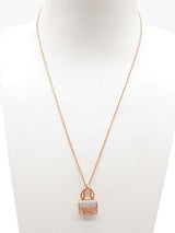 Hermes 18k Rose Gold Diamond Amulette Constance Necklace 16 In Do0823rixzde