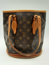 Louis Vuitton Petite Bucket Brown Monogram Coated Canvas Shoulder Bag Do0125owxde