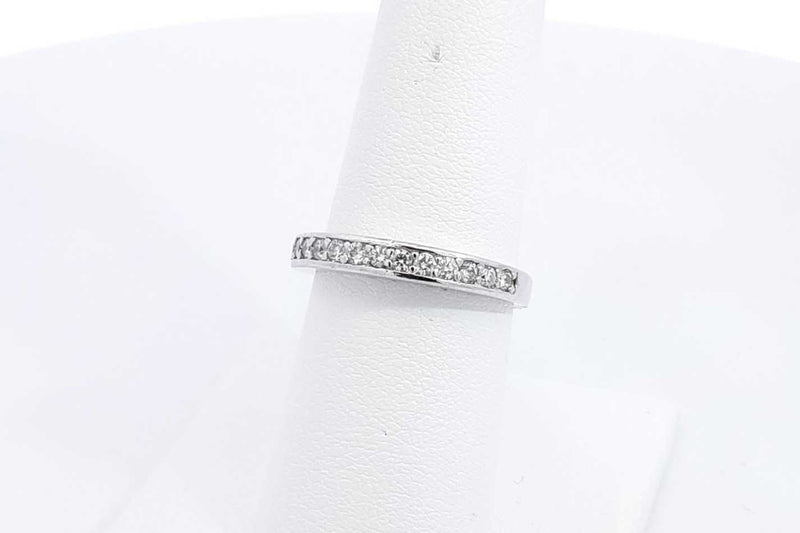 Approx. 0.39ctw Diamond Ring In 14k White Gold 2.92 Grams Size 7 Eb1124lersa