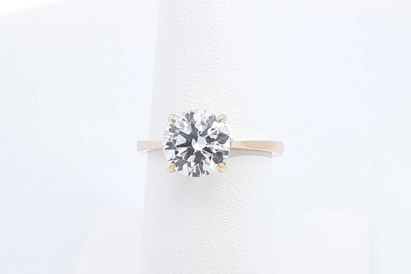 2.16ctw Lab Grown Round Diamond Ring 14k Yellow Gold 3.1g Size 6.5 Eb1124ierdu