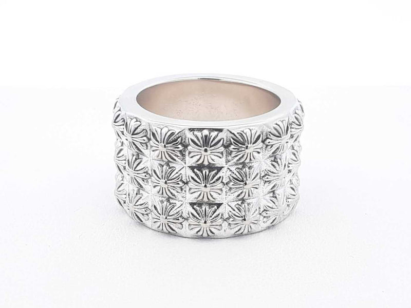 アクセサリー CHROME HEARTS PETE PUNK TRIPLE RING Chrome Hearts Pete Punk Triple Stack Ring In Silver 32.5g Size