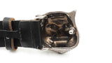 Gucci Tiger Head Buckle Black Belt Size 90/36 Sd0426lzxdu