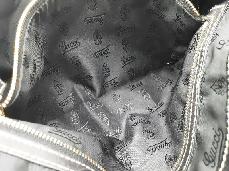 Gucci 162094 Britt Gg Web Black Patent Leather Tote Bag Do0425oxzde