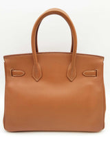 Hermes Birkin 30 Gold Brown Epsom Gold Hardware Handbag Do0725lwrxzde