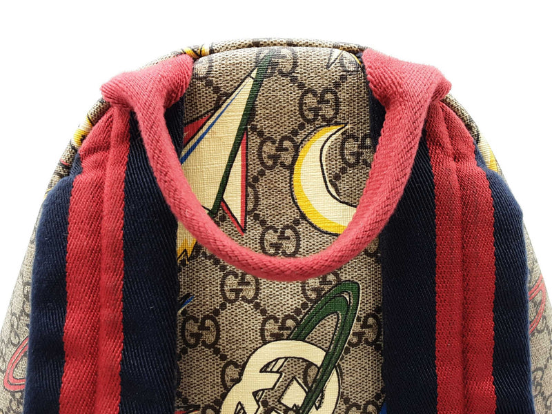 Gucci Kids Backpack In Gg Supreme Space Coated Canvas Fw0626wrzdu