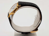 Chopard 24 18k Yellow Gold Case White Dial Black Leather Strap Watch Do0725rrxde